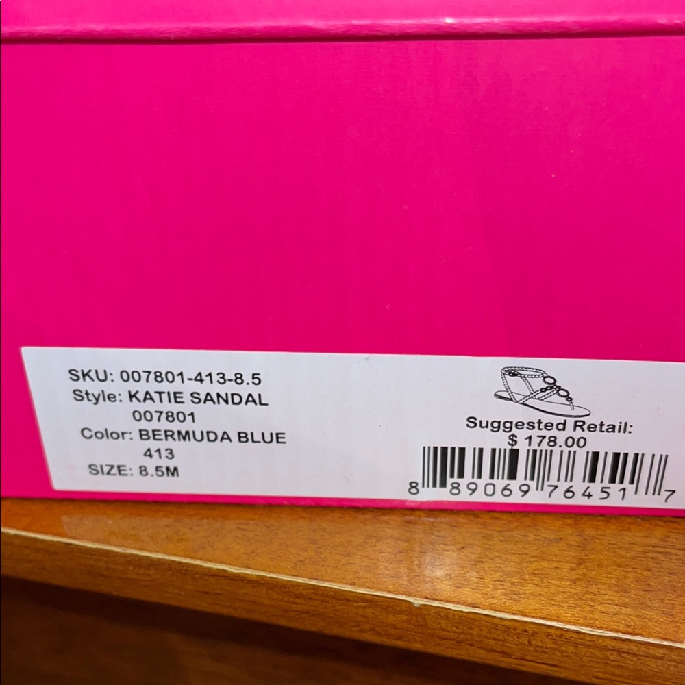 Lilly Pulitzer katie Gold Sandals with Bermuda Blue Accents - Picture 4 of 5
